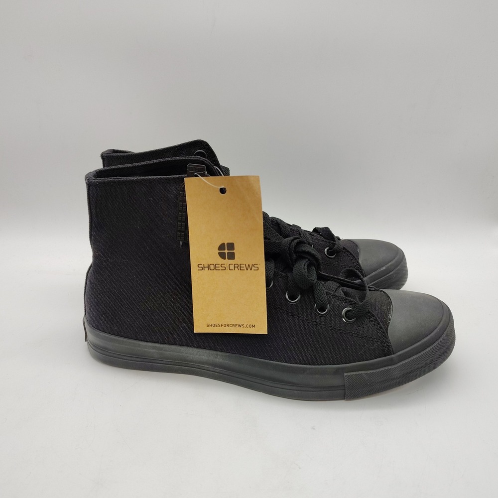 Shoes for Crews Unisex M 8 W 9.5 Pembroke High Top Canvas Black Slip Resistant